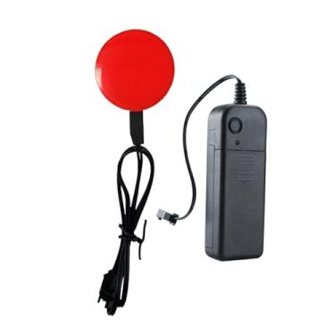 Imagem de Bothyi Painel de decoração de esqueleto com olhos brilhantes, luzes El, acessórios de Halloween recortáveis, caveiras de LED iluminadas, olhos para máscaras, Vermelho 2cm