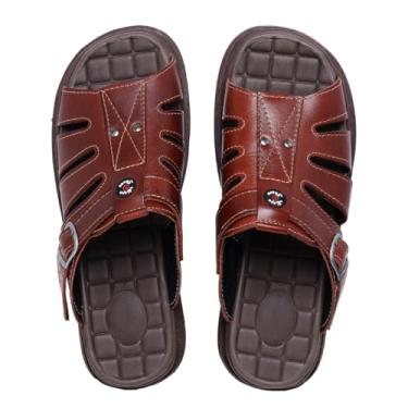 Imagem de Sandália Chinelo Masculino Couro Legítimo Anti-stress Franciscana (Pinão, BR, Adulto, Numérico, 43)