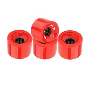 Imagem de KiBcsLic 4 Rodas de Reposição para Skate 78A de 2,75 X 2 Polegadas para Skate, Longboard, Cruiser, Etc, vermelho