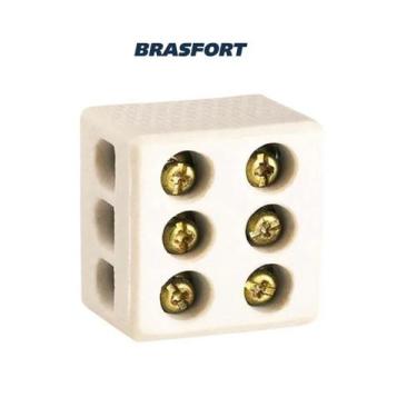 Imagem de Conector Chuveiro  Tripolar 10mm Porcelana Emenda 50a 250v Eletrico Ad