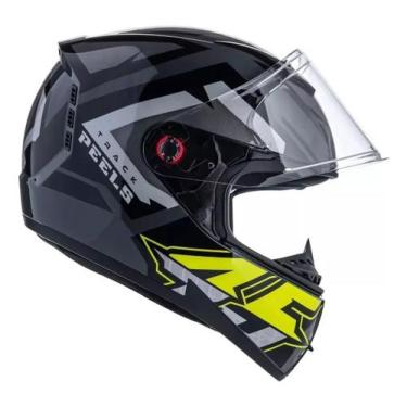 Imagem de Capacete Peels Icon 23 Track Preto Cinza Prata Brilhante, 60