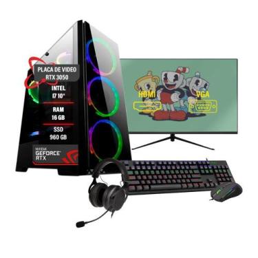 Imagem de Pc Gamer Completo Intel I7 10 Rtx3050 16Gb Ssd 960Gb - Tech Fusion