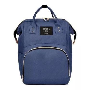 Imagem de Mochila Maternidade Bolsa Mamãe Bebê Multifunção Ótima AZUL - CONNECTC