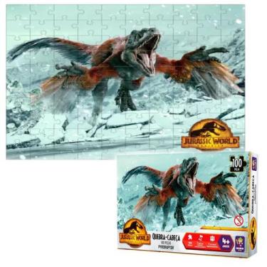 Imagem de Quebra Cabeça Jurassic World Dinossauro Pyroraptor 100 Peças - Mimo, V