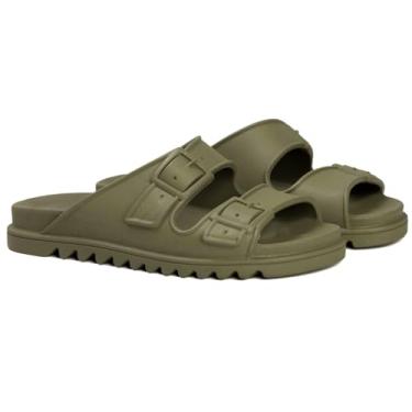 Imagem de Chinelo Papete Feminino Estilo Birken -Fivela (Verde Militar, BR, Adulto, Numérico, 33)