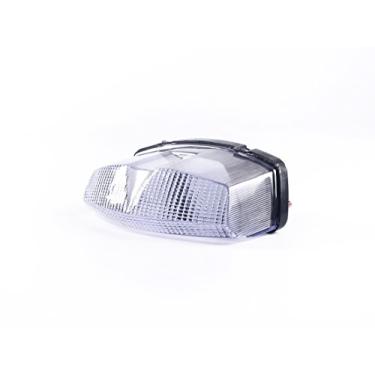 Imagem de Topzone Lighting Luzes traseiras de LED para motocicleta, luz traseira de freio com indicadores de luz de seta integrados para Kawasaki 1991, 1992, 1993, 1994, 1995 NINJA ZX-7R (Lente transparente)