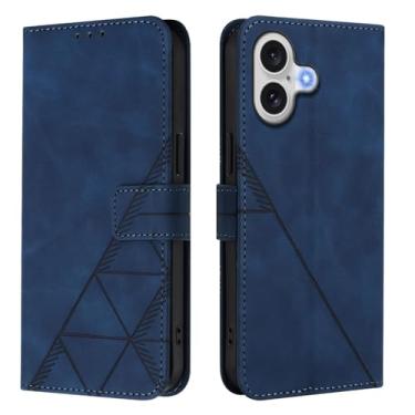 Imagem de MRRSIWEI Capa carteira para APP 107 com suporte para cartão, couro sintético PU à prova de choque magnético para negócios com suporte para IPE 107. Suporte azul