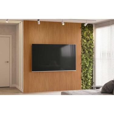 Imagem de Painel p/ Quarto até 85 Pol Modular 2.2 Ripado 219x250cm Nature Fosco - Linea Brasil