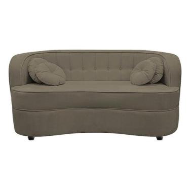 Imagem de Sofá Curvo 3 Lugares Orgânico Sala Recepção Escritório Decorativo Luxo