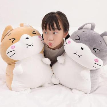 Imagem de 15,7" Hamster Stuffed Animal Pelúcia Brinquedo, Corpo de Anime Bonito 
