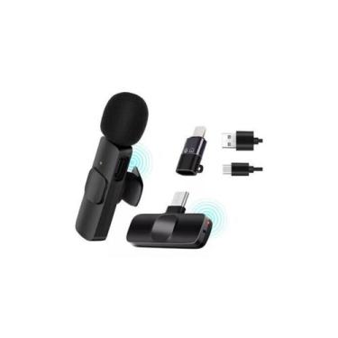 Imagem de Microfone de lapela sem fio de lapela tipo C K8 para smartphone - Ligh