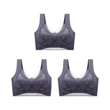 Imagem de Conjunto De Lingerie Feminina plus Size Com Sutiã Push up De Renda E D