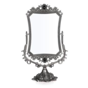 Imagem de Espelho de maquiagem JUXYES Metal Tabletop Antique Decorative