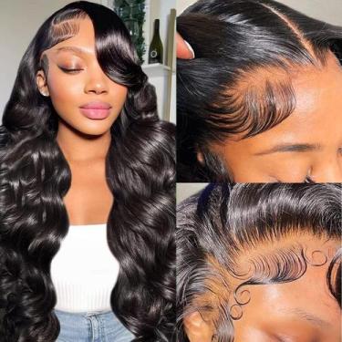Imagem de Peruca Nognut Body Wave Lace Front 60 cm Cabelo humano 180% de densida
