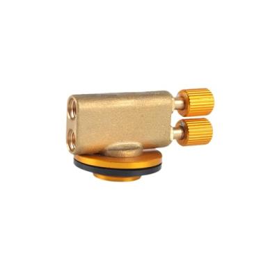 Imagem de kowaku Válvula de cilindro plano para fogão a gás, válvula de controle de queimador de gás de metal leve para acampamento, com extremidade dupla para