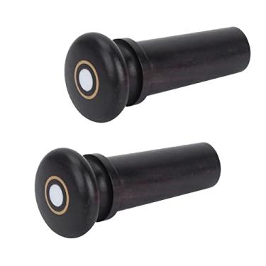 Imagem de LiebeWH 2PCS Violin Pegs Conjunto de Jujube Wood TailiPiPin Endpin Com Grãos Finos para Acessórios para Instrumentos de Violino (Olho de Hairtail preto)