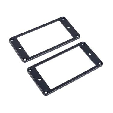 Imagem de Banworks Anéis Humbucker de plástico inclinado superior plano fundo plano captador captador captador 3x4,3 mm moldura para guitarra elétrica Epiphone Les Paul estilo LP pacote com 2 JT/SYQG-21 preto
