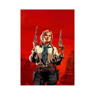 Imagem de Pôster De Red Dead Redemption 2 Em Tela, Pintura Retrô Estética, Arte 