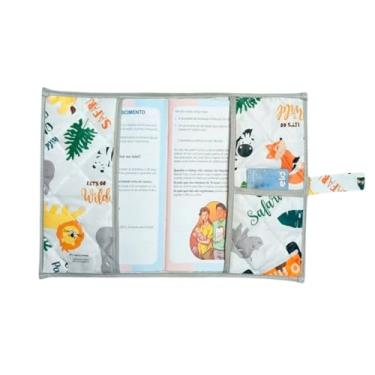 Imagem de Capa Para Caderneta de Vacinação Bebê/Capa Protetora/Vacinas/Porta Documentos Bebê/Menino Menina (Safari)