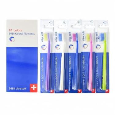 Imagem de Conjunto De Escovas De Dente Adulto Com Cerdas Macias 12 Peças Cabo An
