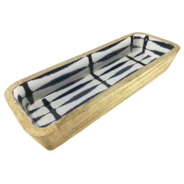 Imagem de Travessa De Madeira Revestimento Antibacteriano 38cm