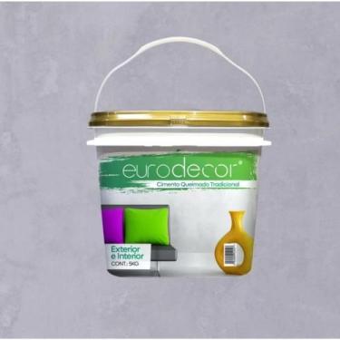 Imagem de Cimento Queimado Pronto Eurodecor 5kg, Cinza Médio