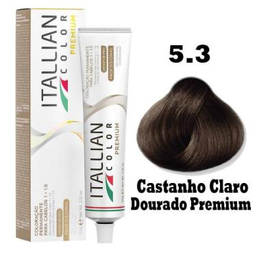 Imagem de Coloração Itallian Color 60g Castanho Claro Dourado Premium 5.3