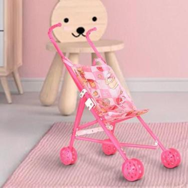 Imagem de Carrinho De Boneca Dobrável Menina Brinquedo Infantil Passeio Crianças