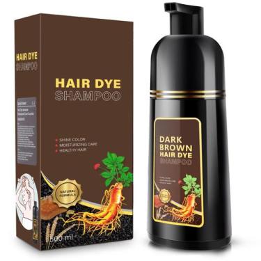 Imagem de Shampoo de tintura de cabelo GDRFNP 3 em 1 com cobertura herbácea cinz