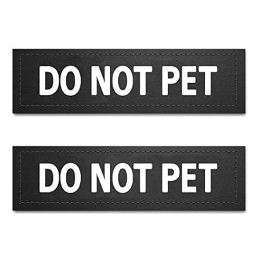 Imagem de Colete para cães voopets para peitoral para cães, adesivos removíveis - cão de serviço, suporte emocional, treinamento, cão de terapia, não PET (2 peças)