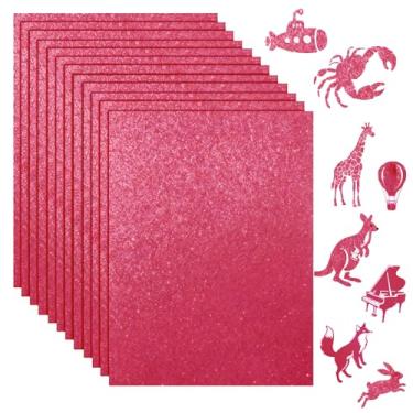 Imagem de 28 folhas de papel cartolina com glitter vermelho, cartão de 21 x 28 cm de espessura para convites, menus, confecção de cartões, impressão estacionária, projeto de arte, álbum de recortes, decoração