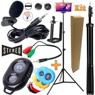 Imagem de Tripé Grande Profissional 2,10M Câmera Suporte Celular + - Leffa Shop