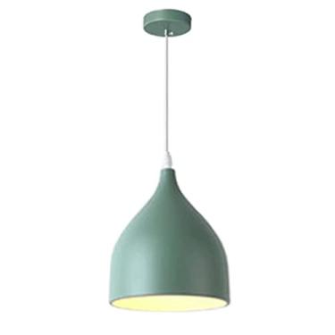Imagem de CHENKUI Abajur Nordic Macaron, lustres modernos para sala de jantar, sala de estar, luz de teto interna, luminárias de design de moda base E26/E27, linha ajustável de altura industrial para ilha de