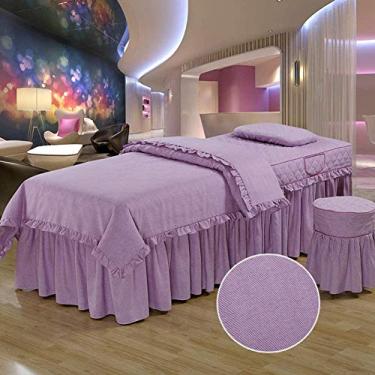 Imagem de RAUGAJ Folhas de massagem de cor pura, folhas simples para salões de beleza 4 peças de Bfor Beauty/4/70X190 cm (28X75polegadas)