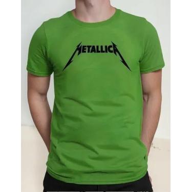 Imagem de Camisa Camiseta Adulto Masculina Feminina Algodão Banda Metallica Rock