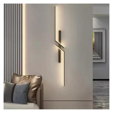 Imagem de Luminária de parede de LED nórdica para fundo de TV, quarto, arandela de parede de LED para escadas Ac85-265V