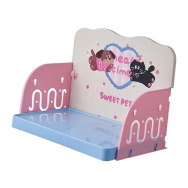 Imagem de Dualoai Mesa de alimentação para gatos, plataforma para pratos de gatos, anti-vômito, tigelas de água para cães, estação antiderrapante, acessórios com altura