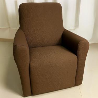 Imagem de Capa Para Poltrona 1 Lugar Coladinha Matelada Ajustável do Papai Amamentação Conforto Protetora (MARROM)