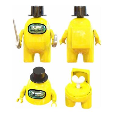 Imagem de Boneco Blocos De Montar Among Of Us Skin Impostor Amarelo