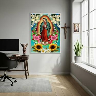 Imagem de Quadro Mexicano Nossa Senhora De Guadalupe - 70x50cm - Quadros On-line