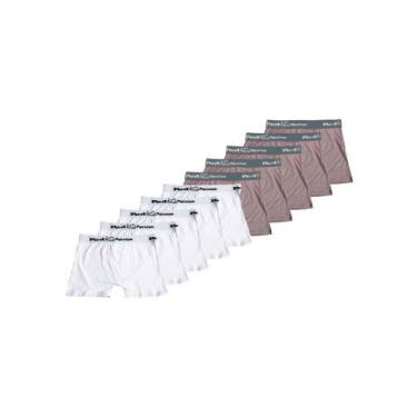 Imagem de Kit com 10 Cuecas Boxer Red Nose 320, Branco, G