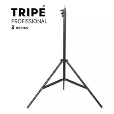 Imagem de Tripé Profissional 2,00 Profissional Câmera Celular Pedestal - IMPORTA