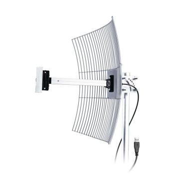 Imagem de Antena Usb Parabola Grade Aquario Usb-2010 Com Ghz Ganho De 20 Dbi Plug And Play Cabo De 10m