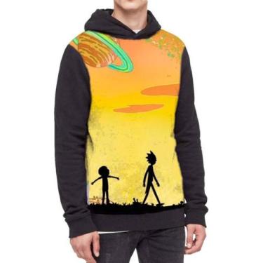 Imagem de Moletom Com Capuz Rick And Morty Ref:639 - smoke, Preto, PP