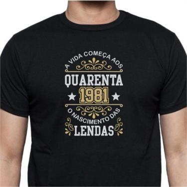 Imagem de Camiseta A Vida Começa Aos 40 1981 - Original Camisetas, EG