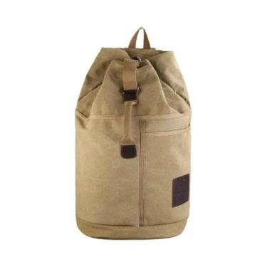 Imagem de Mochila De Viagem Em Lona De Grande Capacidade Para Homens, Bolsa De H
