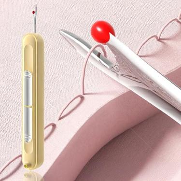 Imagem de 2 em 1 Multifuncional Removedor Automático de Agulhas e Linhas Kit Ripper de Costura DIY Artesanato Ferramentas de Bordado, 11 cm (Off White)
