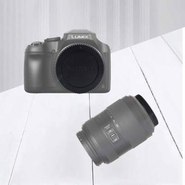 Imagem de Tampa do corpo e tampa traseira da lente para Olympus E-M10 Mark IV III II E-M1 E-M5, Panasonic Lumix G9 G7 G95 G85 GH6 GH5 GH5S GH4 GH3 GX85 GX9 GX8 GF9 GF10 Mais Micro Quatro Terços Acessórios de