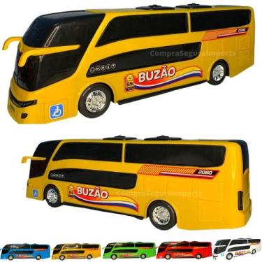 Imagem de Ônibus De Brinquedo Grande 40cm Buzão Carrinho - Europio, Amarelo