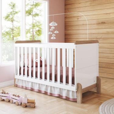 Imagem de Berço Mini Cama Yuri Espresso Móveis Branco/Jequitibá